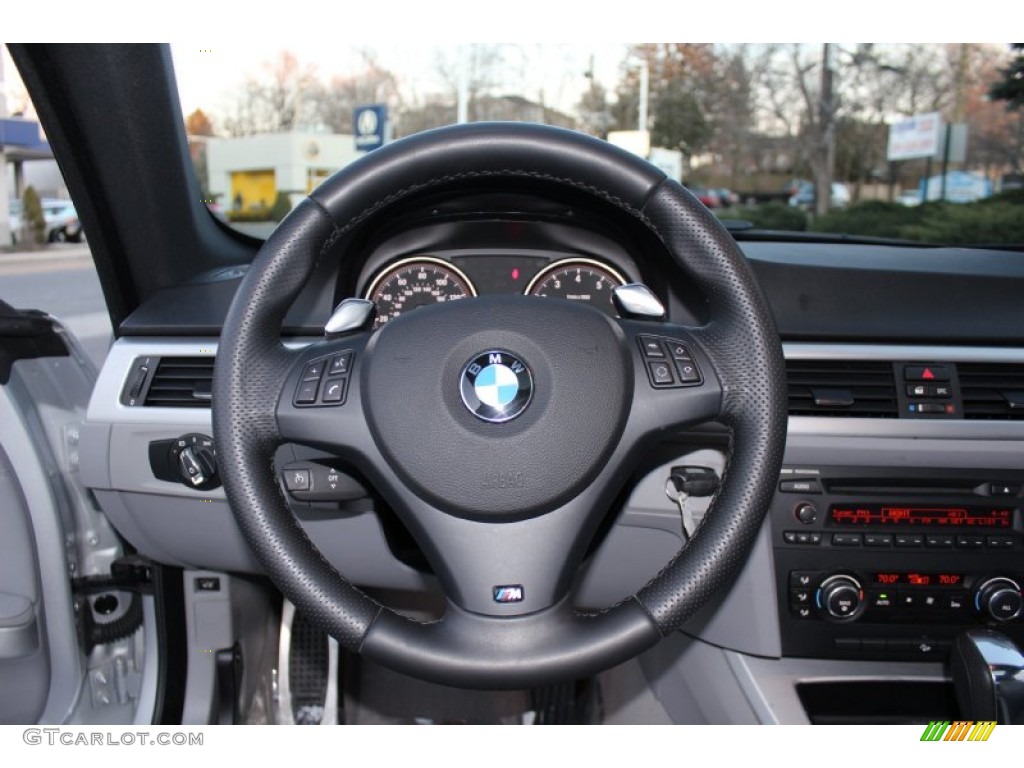 2010 BMW 3 Series 335i xDrive Coupe Gray Dakota Leather Steering Wheel Photo #59887781
