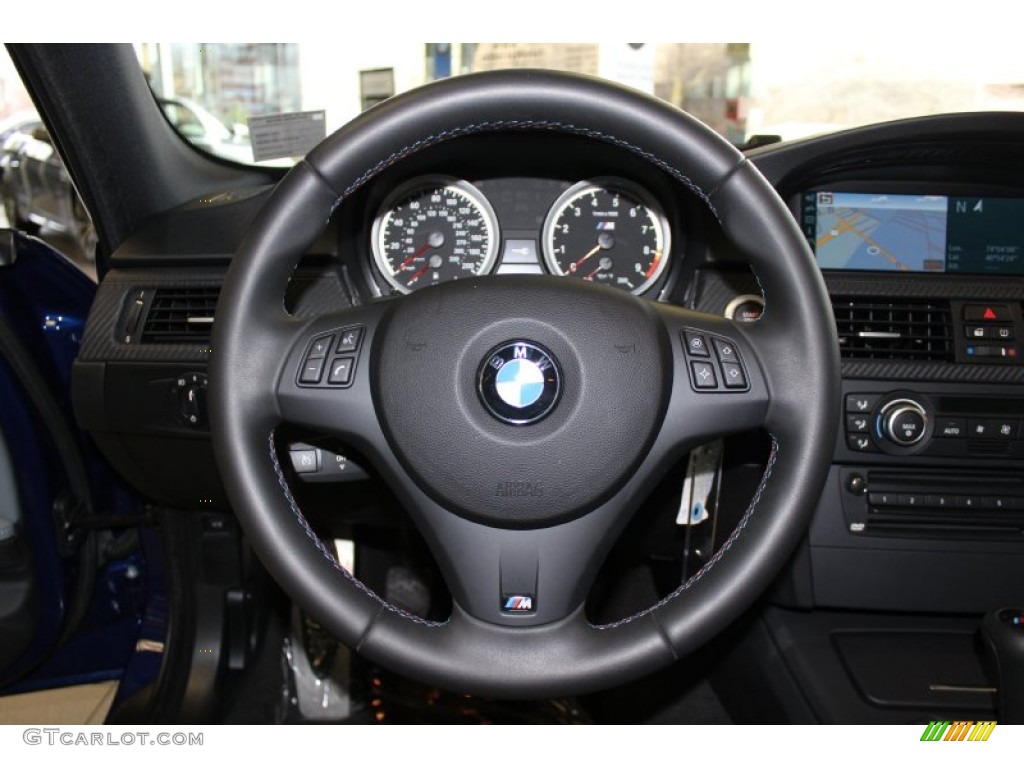 2008 BMW M3 Sedan Silver Novillo Leather Steering Wheel Photo #59888051