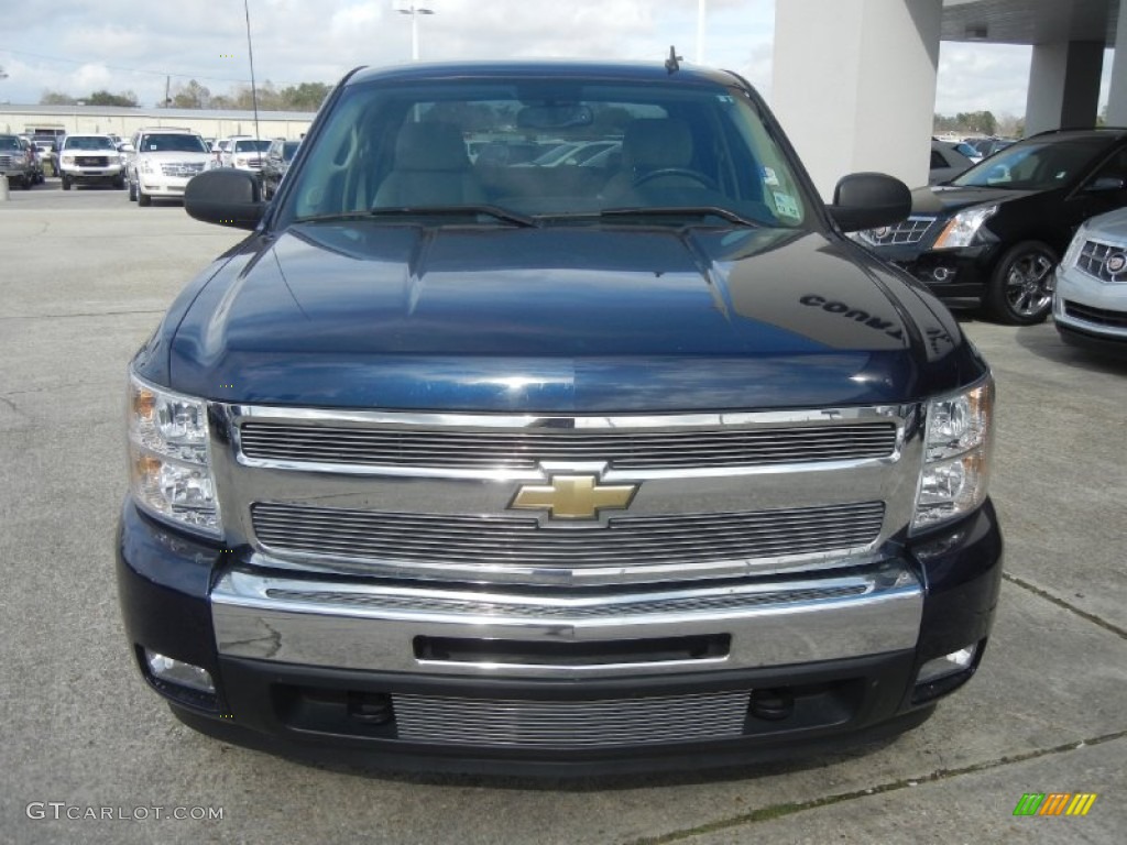 2009 Silverado 1500 LT Crew Cab - Imperial Blue Metallic / Light Titanium photo #2