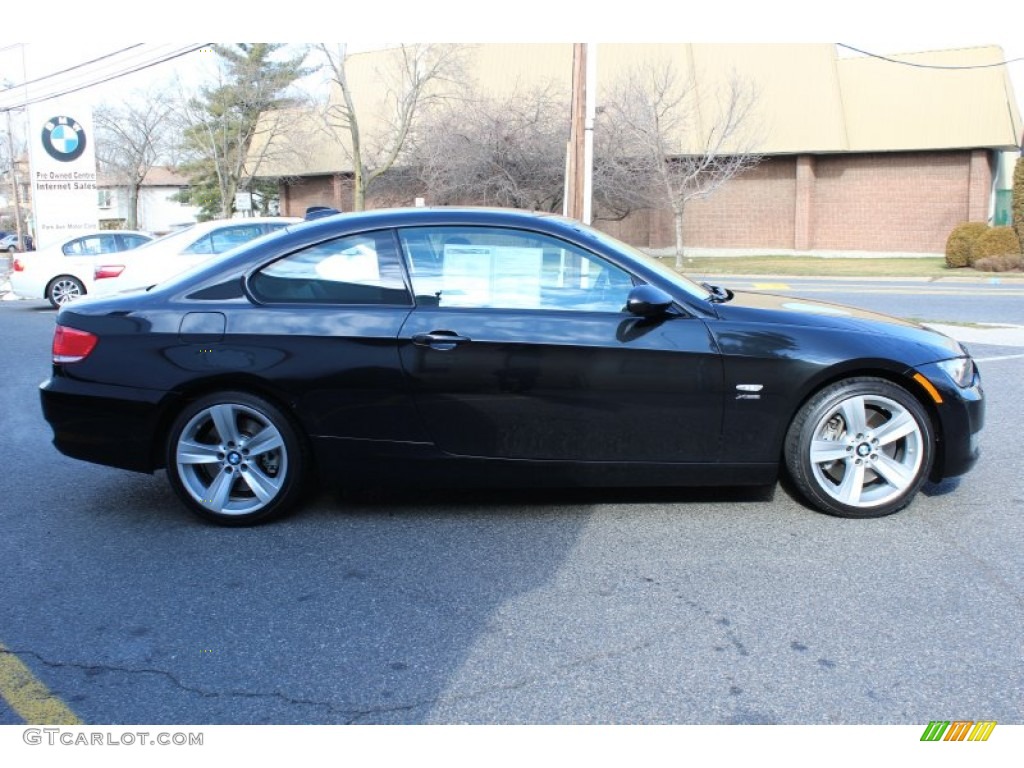 2009 3 Series 335xi Coupe - Black Sapphire Metallic / Black photo #4
