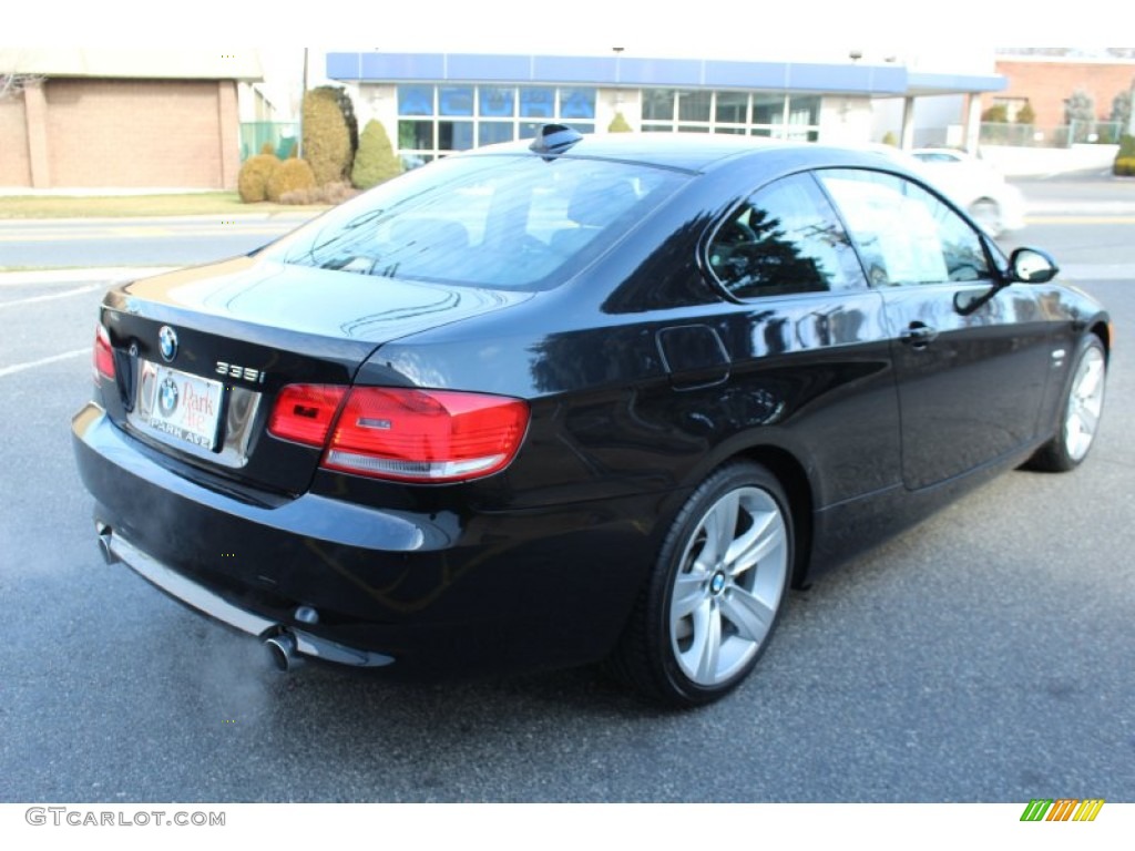 2009 3 Series 335xi Coupe - Black Sapphire Metallic / Black photo #5