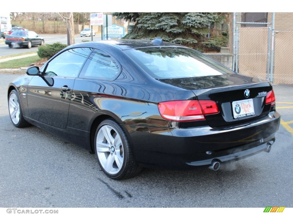 2009 3 Series 335xi Coupe - Black Sapphire Metallic / Black photo #7