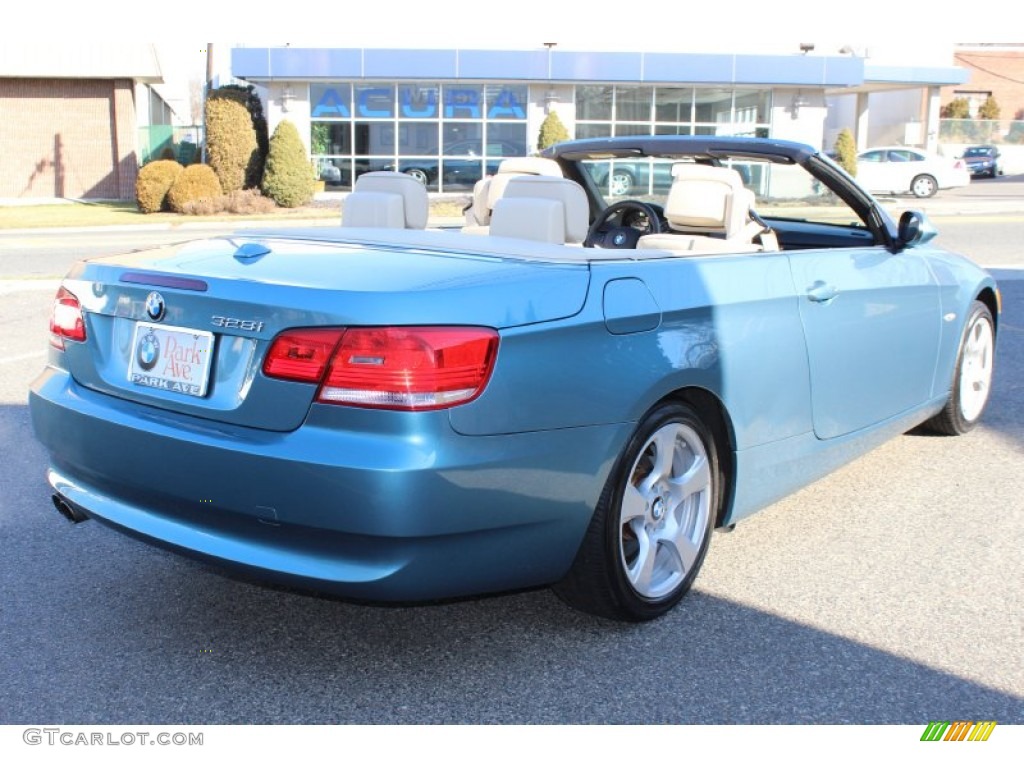 2009 3 Series 328i Convertible - Atlantic Blue Metallic / Cream Beige Dakota Leather photo #5