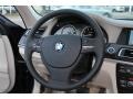 Oyster Nappa Leather Steering Wheel Photo for 2009 BMW 7 Series #59894156