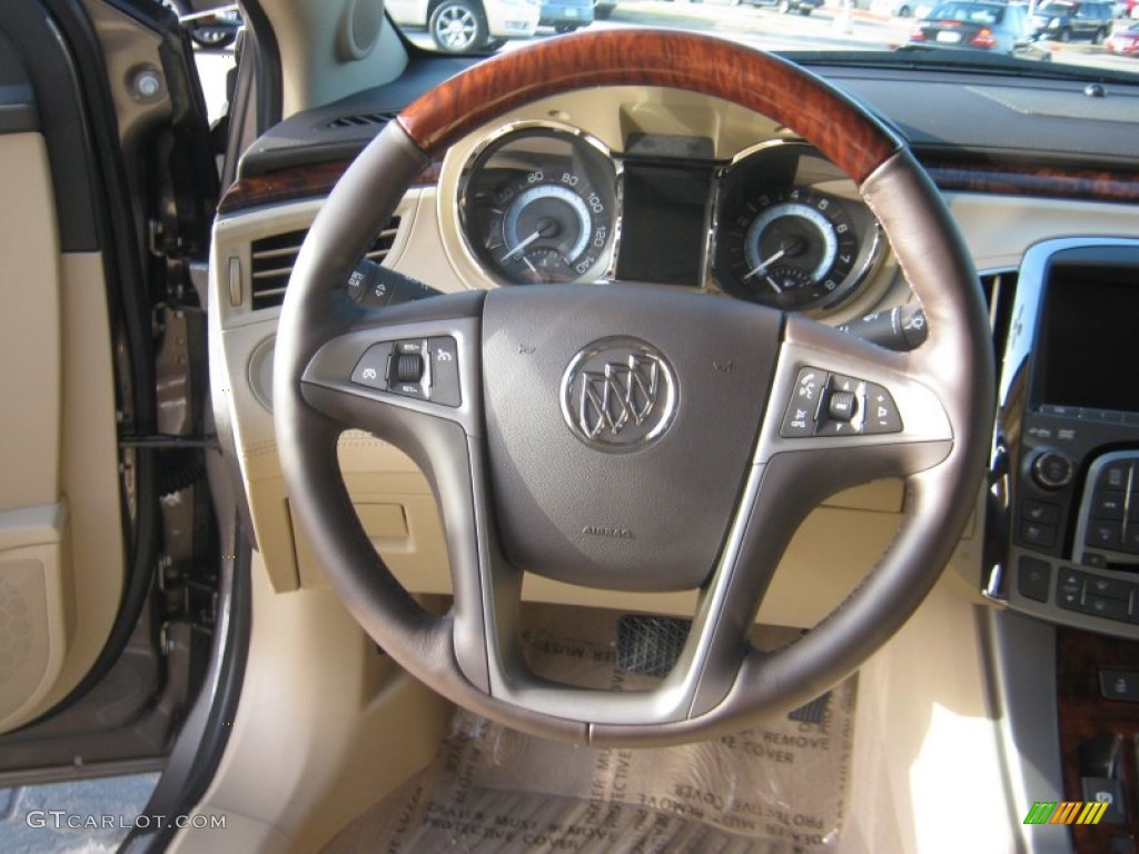 2012 Buick LaCrosse FWD Cashmere Steering Wheel Photo #59894657