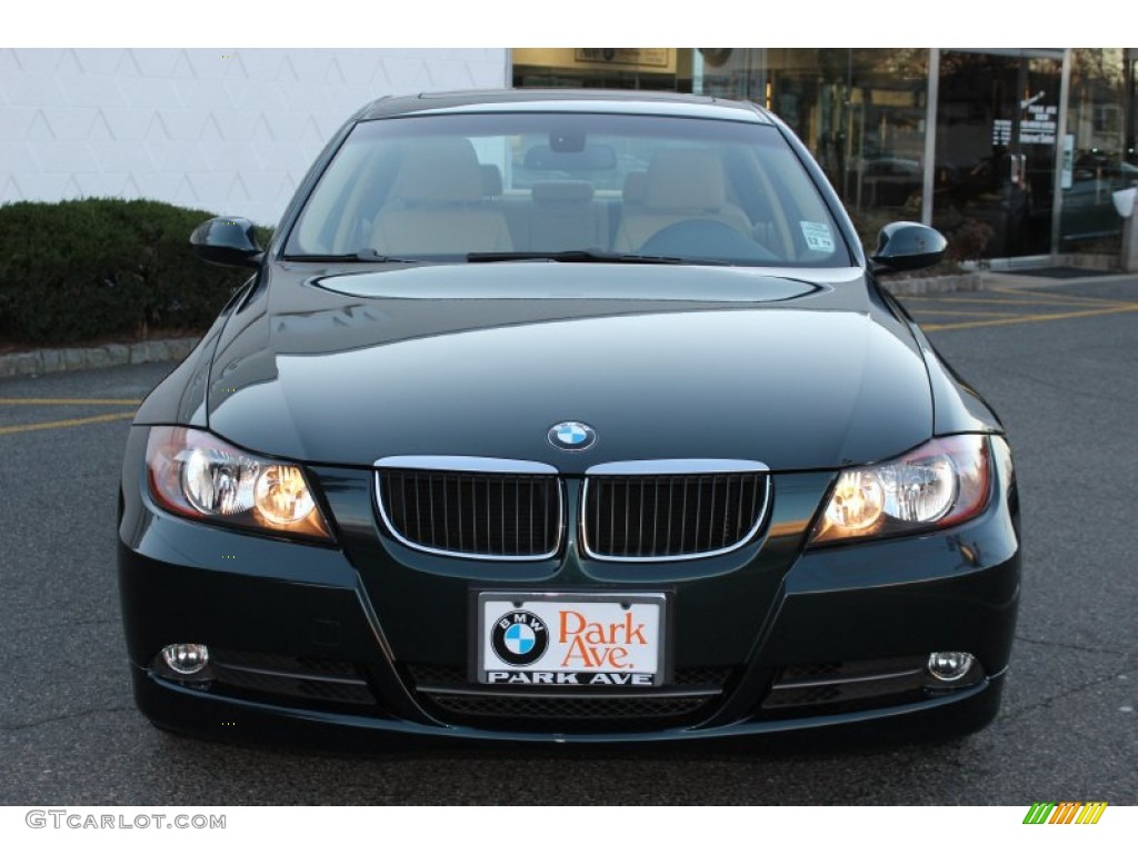 2008 3 Series 328i Sedan - Deep Green Metallic / Beige photo #2