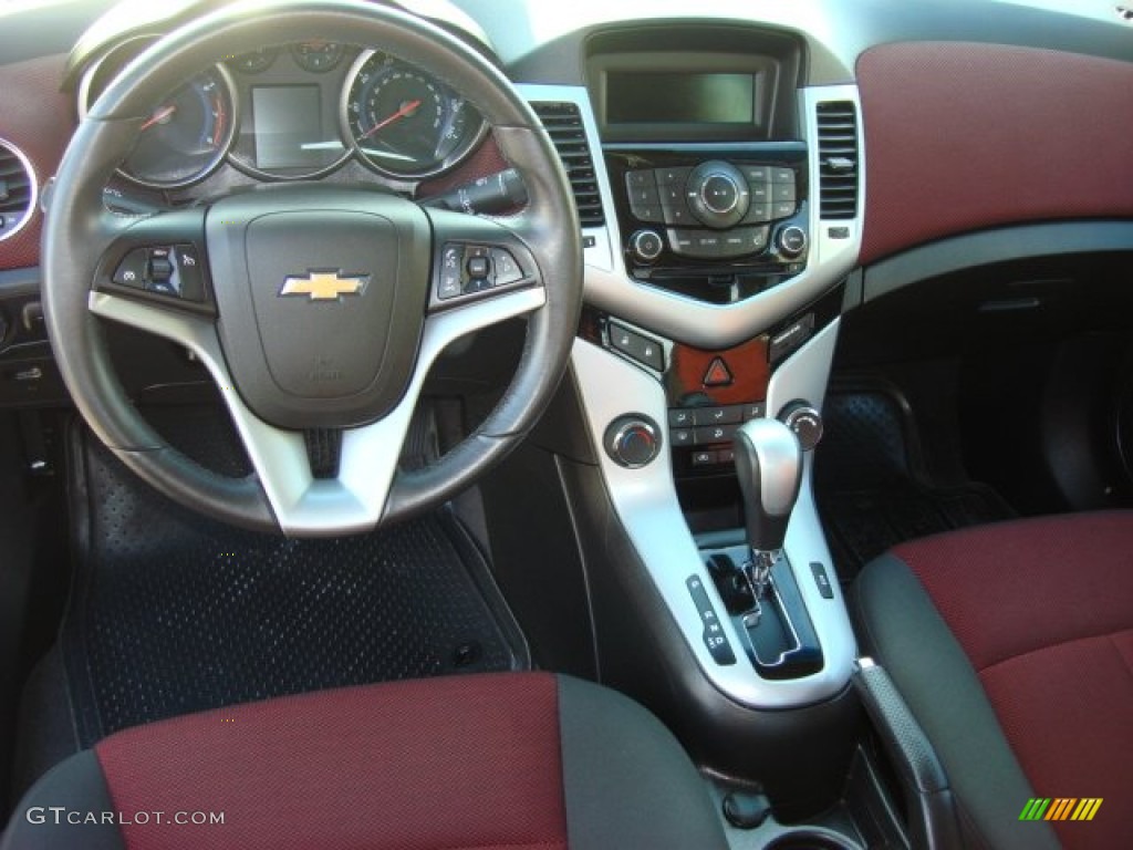 2011 Chevrolet Cruze LT Jet Black/Sport Red Dashboard Photo #59896820