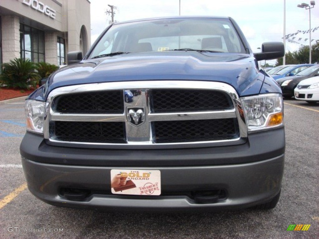 2009 Ram 1500 ST Quad Cab - Deep Water Blue Pearl / Dark Slate/Medium Graystone photo #8