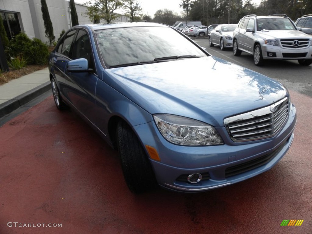 2011 C 300 Luxury - Quartz Blue Metallic / Almond/Mocha photo #1