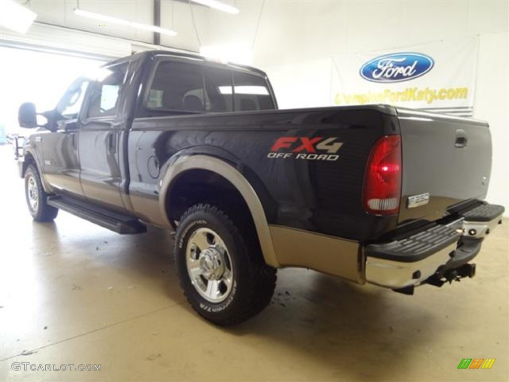 2007 F250 Super Duty Lariat Crew Cab 4x4 - Black / Tan photo #6