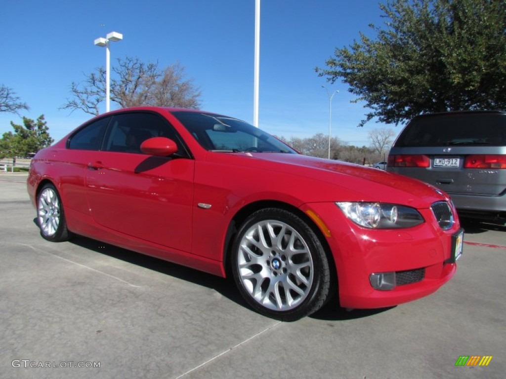 2009 3 Series 328i Coupe - Crimson Red / Saddle Brown Dakota Leather photo #7