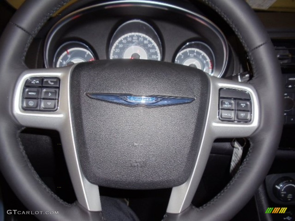 2012 Chrysler 200 Touring Sedan Black Steering Wheel Photo #59902328
