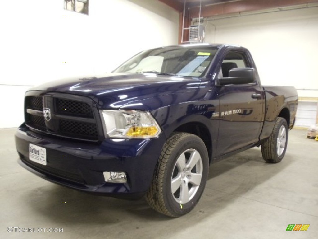 2012 Ram 1500 Express Regular Cab 4x4 - True Blue Pearl / Dark Slate Gray/Medium Graystone photo #1