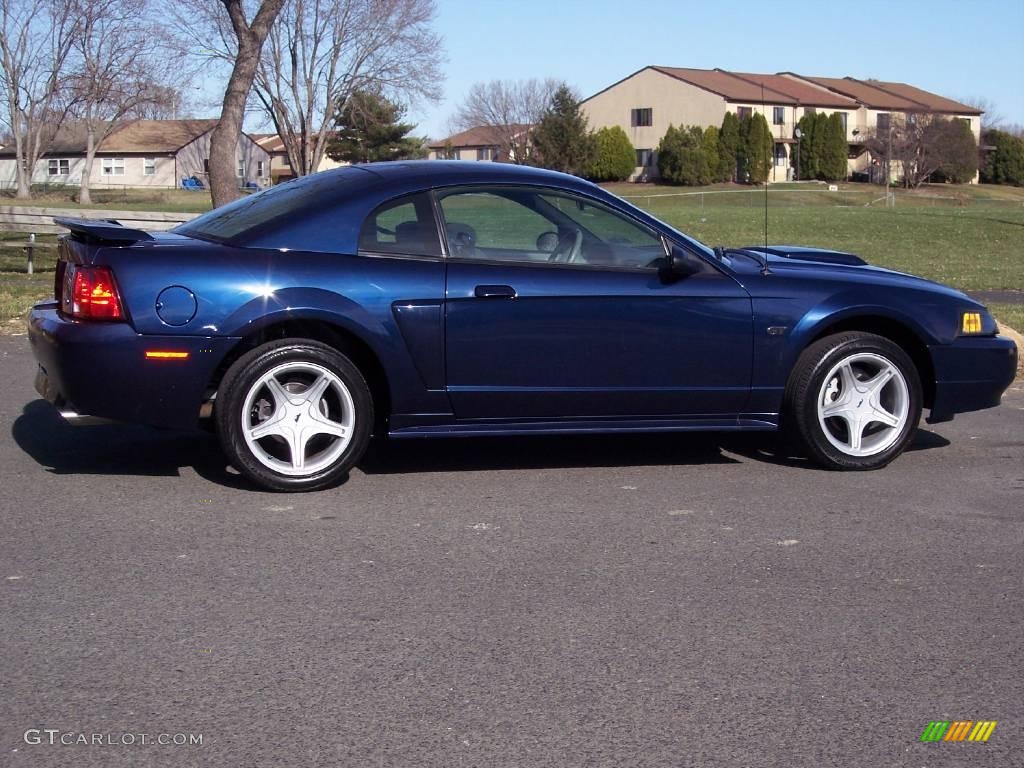 2002 Mustang GT Coupe - True Blue Metallic / Medium Graphite photo #6