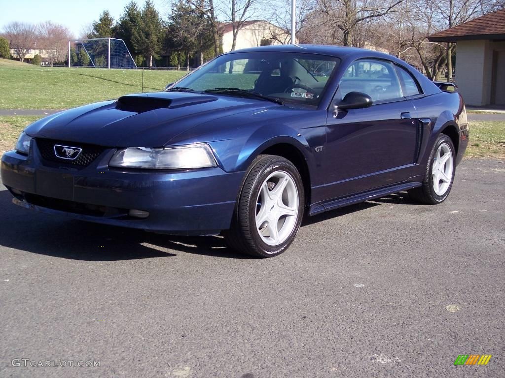 2002 Mustang GT Coupe - True Blue Metallic / Medium Graphite photo #20