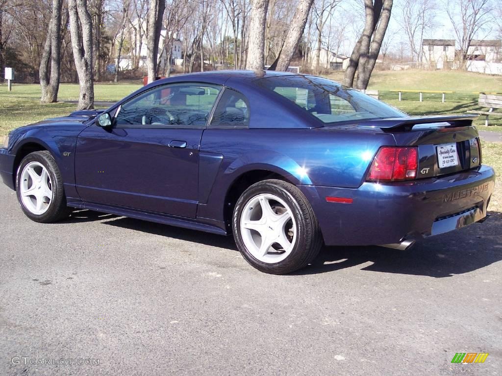 2002 Mustang GT Coupe - True Blue Metallic / Medium Graphite photo #25