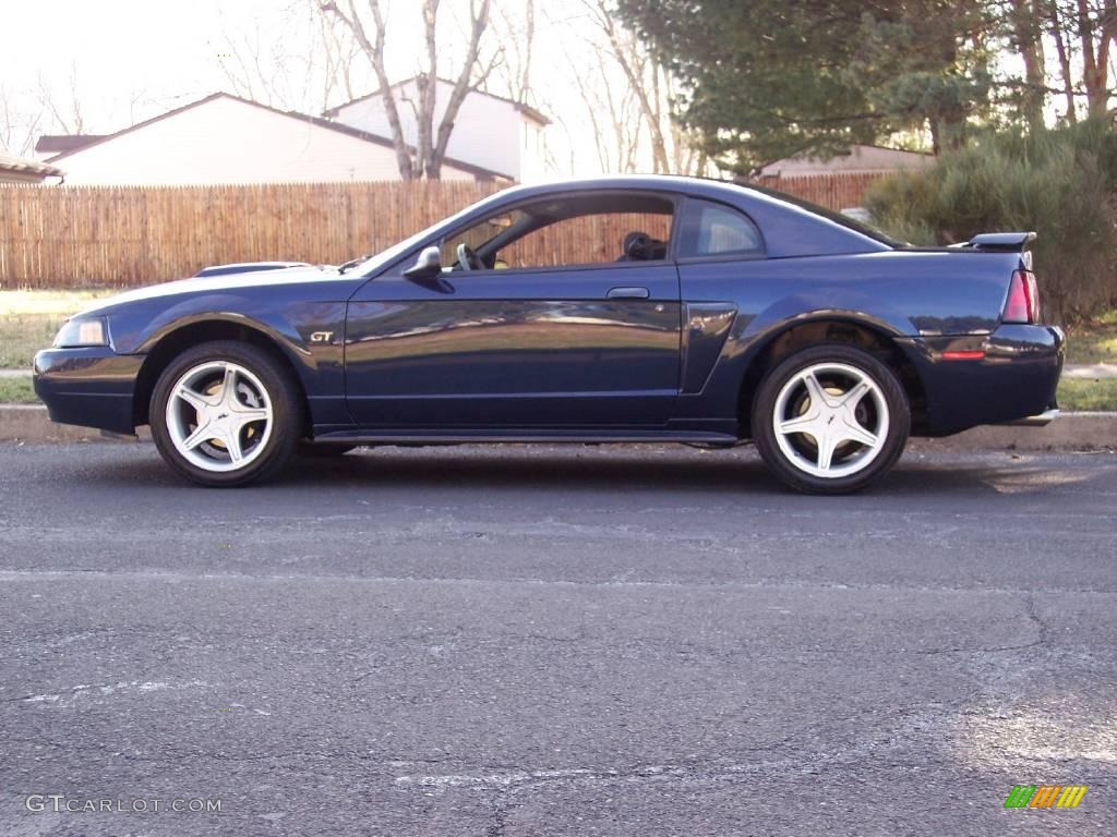 2002 Mustang GT Coupe - True Blue Metallic / Medium Graphite photo #58