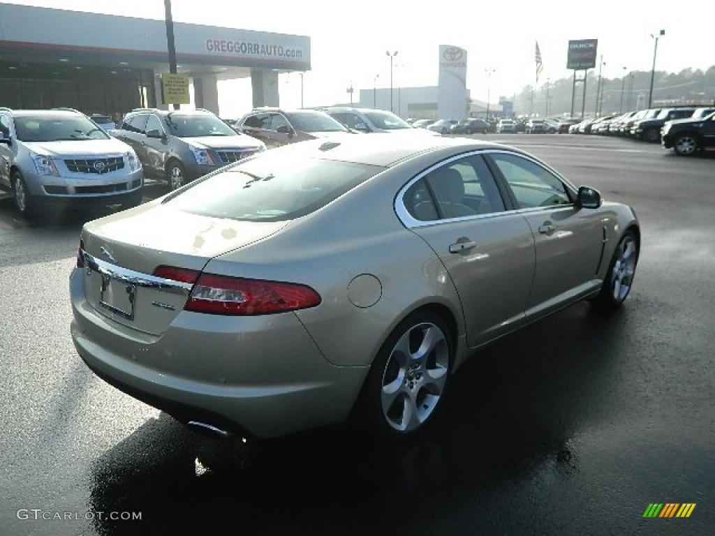 2009 XF Supercharged - Winter Gold Metallic / Champagne/Truffle photo #3