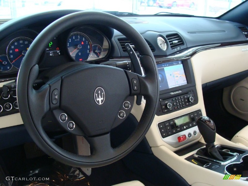 2012 Maserati GranTurismo Convertible GranCabrio Pearl Beige Dashboard Photo #59908772