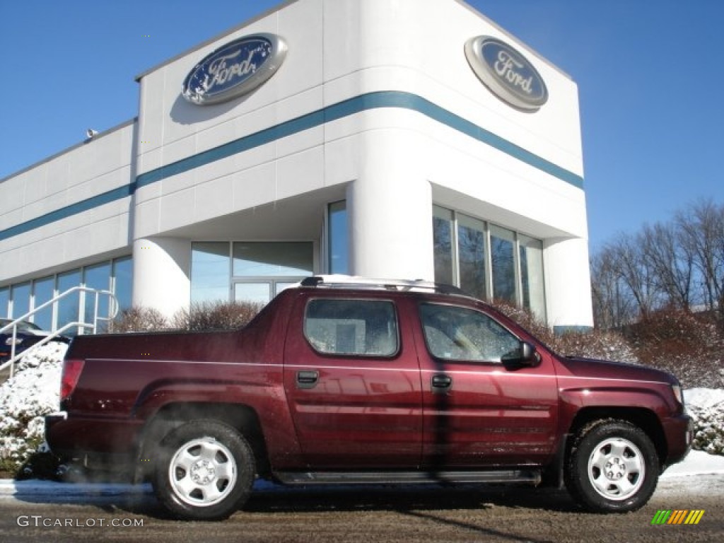 2010 Ridgeline RT - Dark Cherry Pearl / Beige photo #1