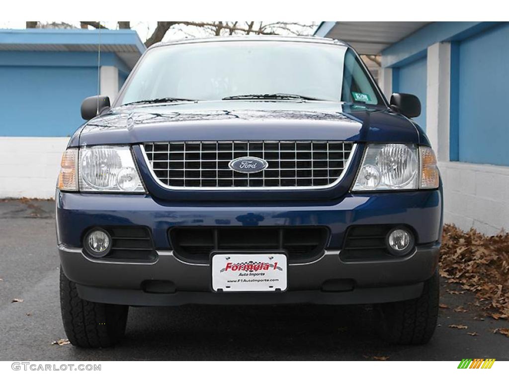2004 Explorer XLT 4x4 - Dark Blue Pearl Metallic / Graphite photo #3