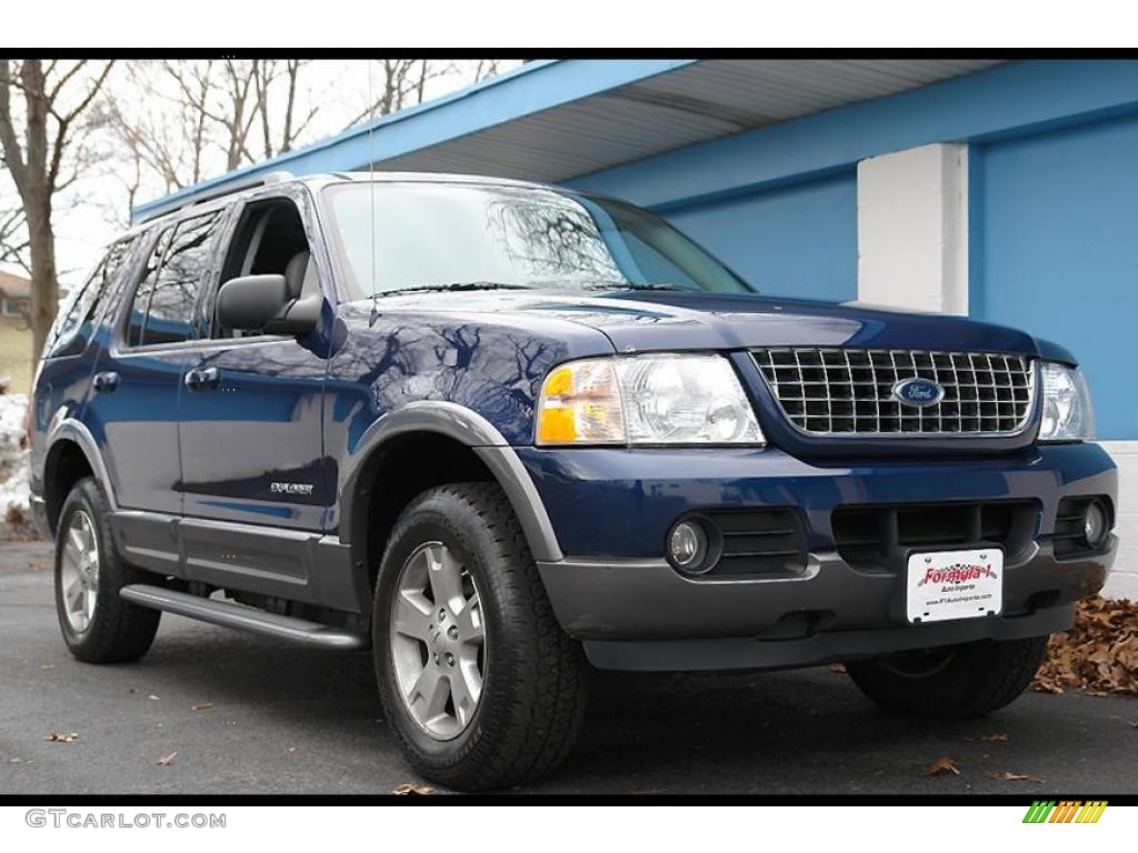 2004 Explorer XLT 4x4 - Dark Blue Pearl Metallic / Graphite photo #11
