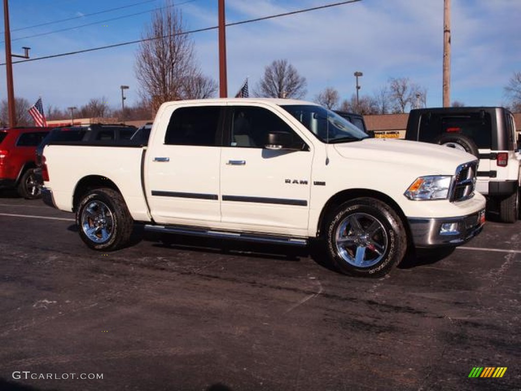 2010 Ram 1500 Big Horn Crew Cab 4x4 - Stone White / Dark Slate/Medium Graystone photo #2