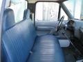 Blue 1990 Ford F350 XL Regular Cab Chassis Dump Truck Interior Color