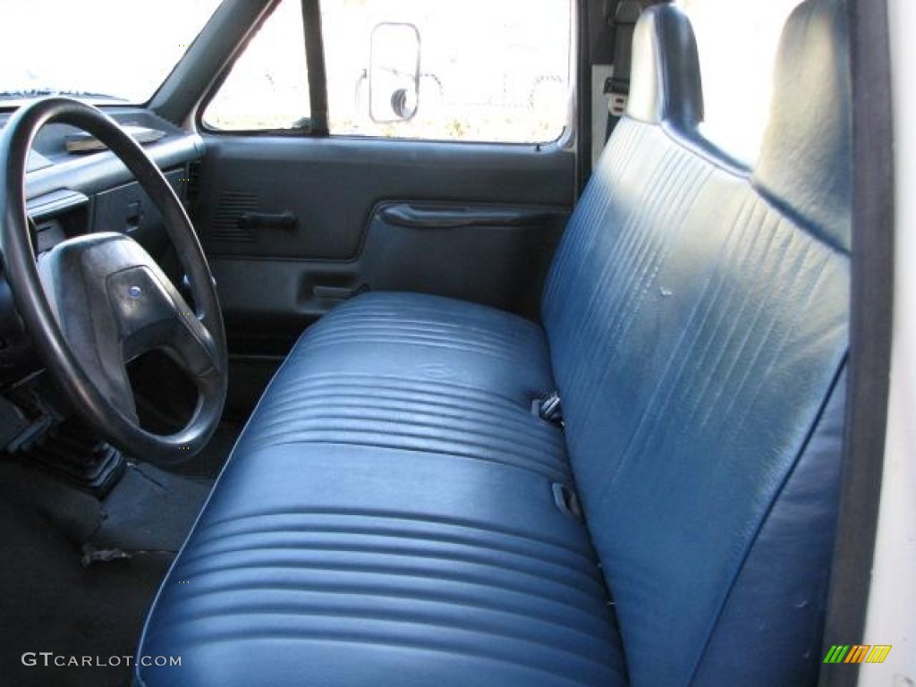 1990 Ford F350 XL Regular Cab Chassis Dump Truck Interior Color Photos