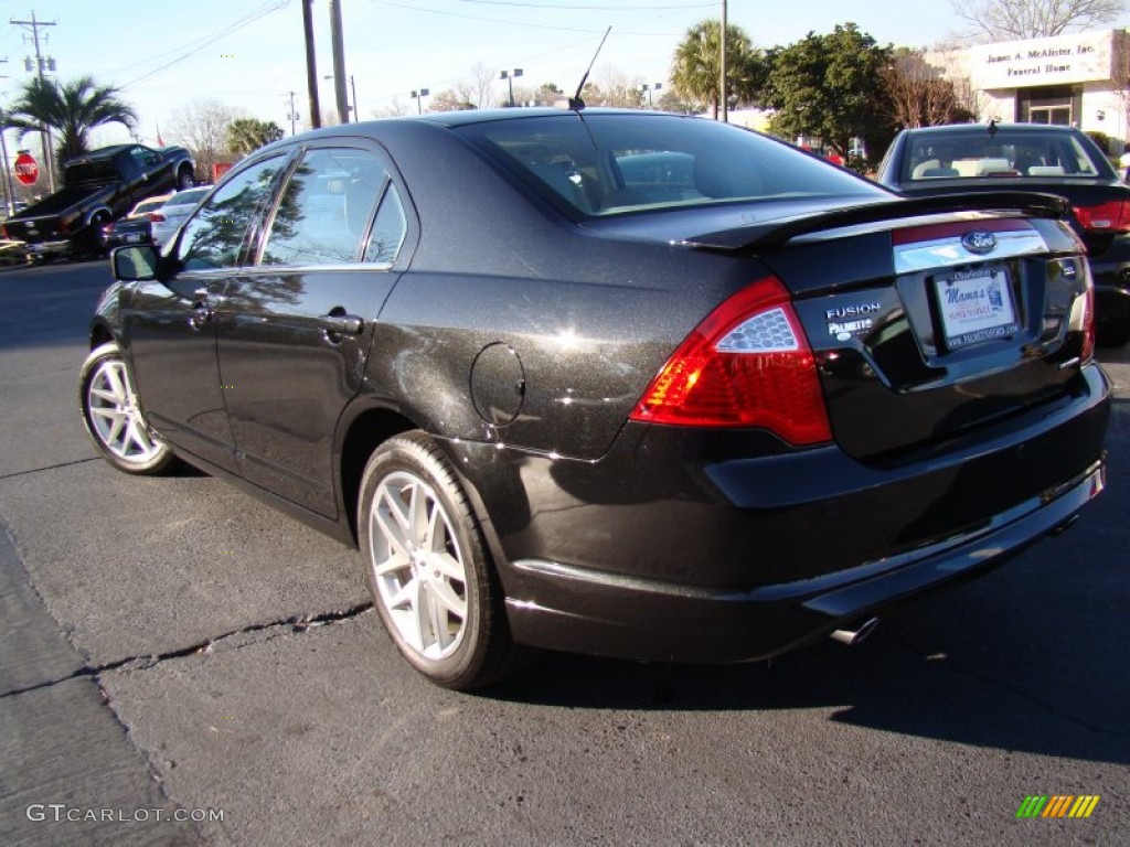 2011 Fusion SEL V6 - Tuxedo Black Metallic / Medium Light Stone photo #32