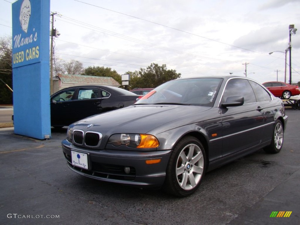 2001 3 Series 325i Coupe - Steel Grey Metallic / Grey photo #4