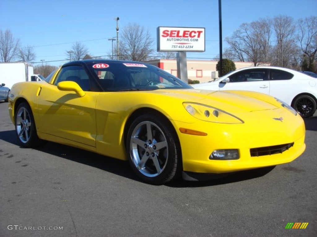 2006 Corvette Coupe - Velocity Yellow / Ebony Black photo #7