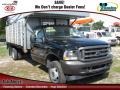 Black 2004 Ford F550 Super Duty XL Regular Cab 4x4 Chassis Stake Truck