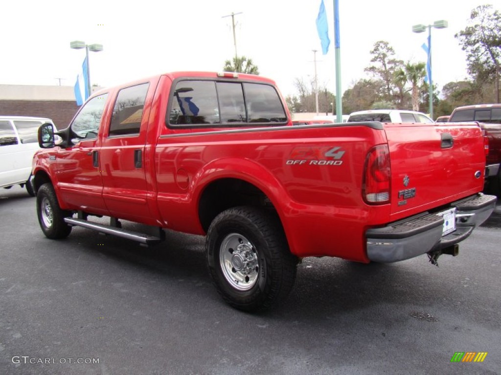 2004 F250 Super Duty FX4 Crew Cab 4x4 - Red / Medium Flint photo #6