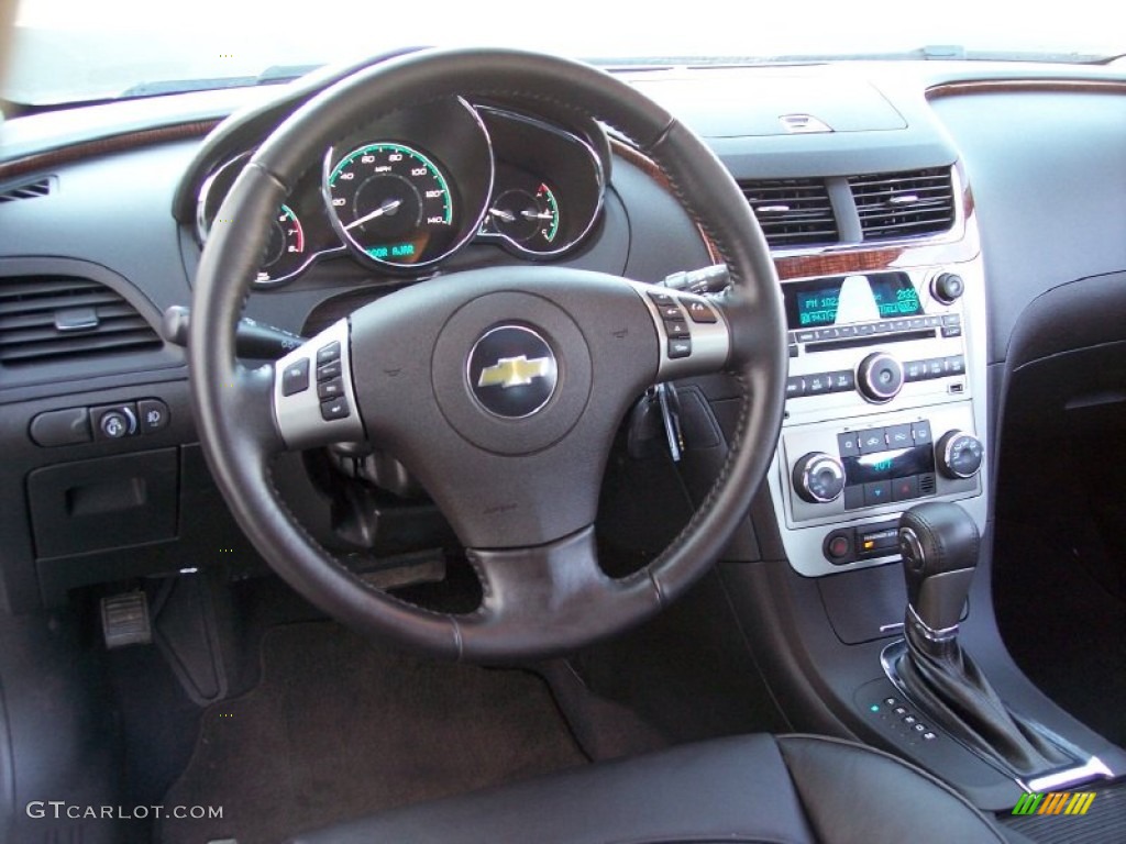 2011 Chevrolet Malibu LTZ Ebony Steering Wheel Photo #59918957