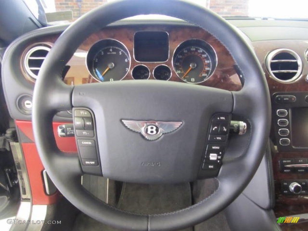 2006 Bentley Continental GT Standard Continental GT Model Fireglow Steering Wheel Photo #59919695