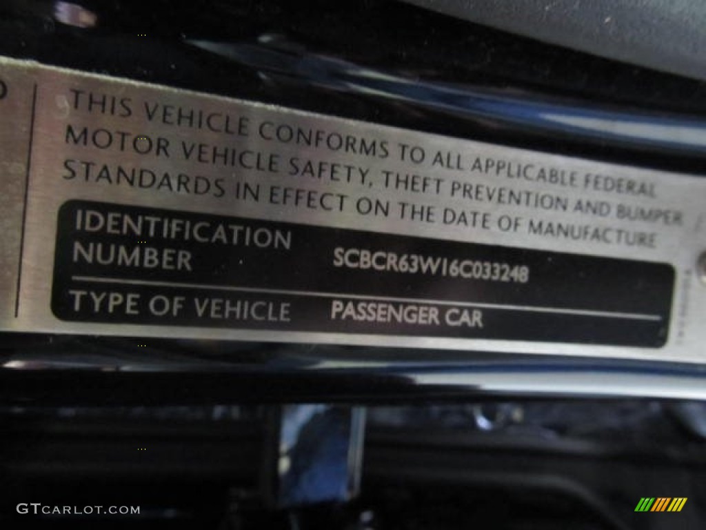 2006 Bentley Continental GT Standard Continental GT Model Info Tag Photo #59919795