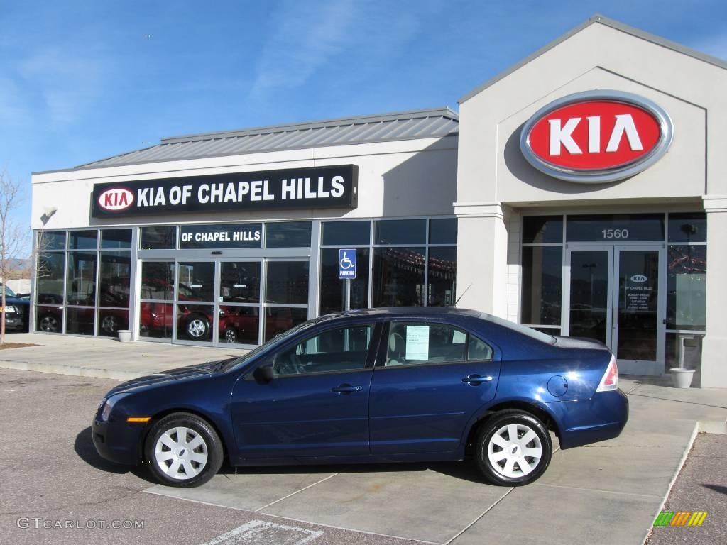 2007 Fusion S - Dark Blue Pearl Metallic / Camel photo #1