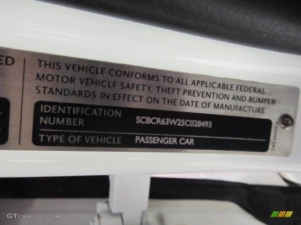 2005 Bentley Continental GT Standard Continental GT Model Info Tag Photo #59920004