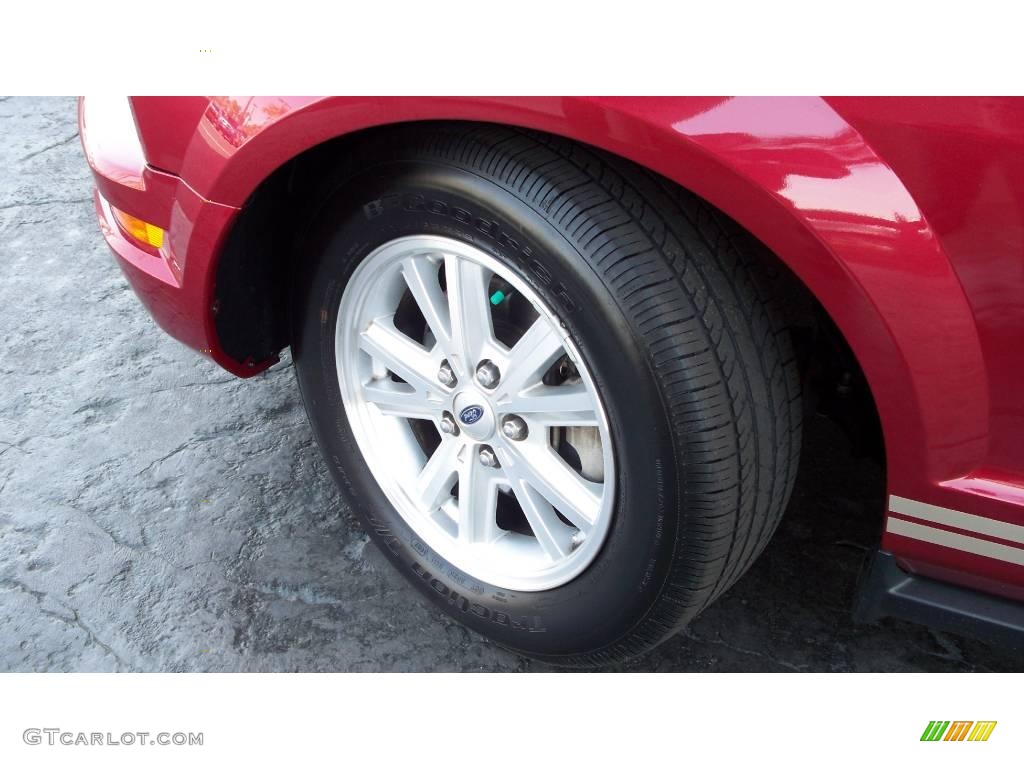 2007 Mustang V6 Deluxe Coupe - Redfire Metallic / Medium Parchment photo #8