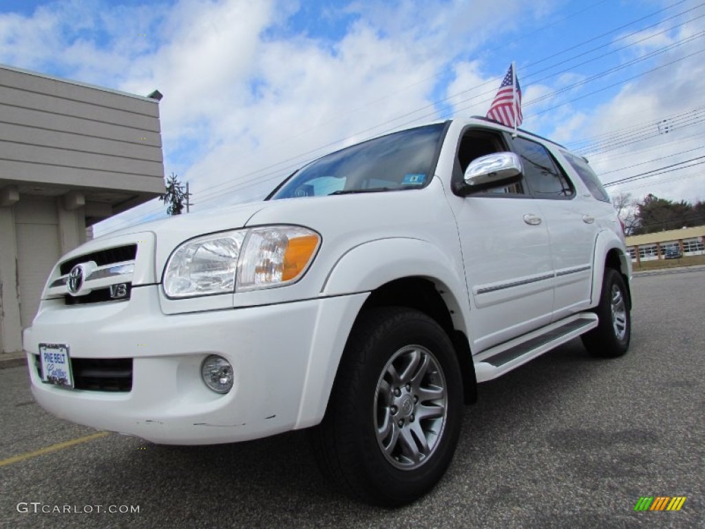 2007 Sequoia Limited 4WD - Super White / Taupe photo #1