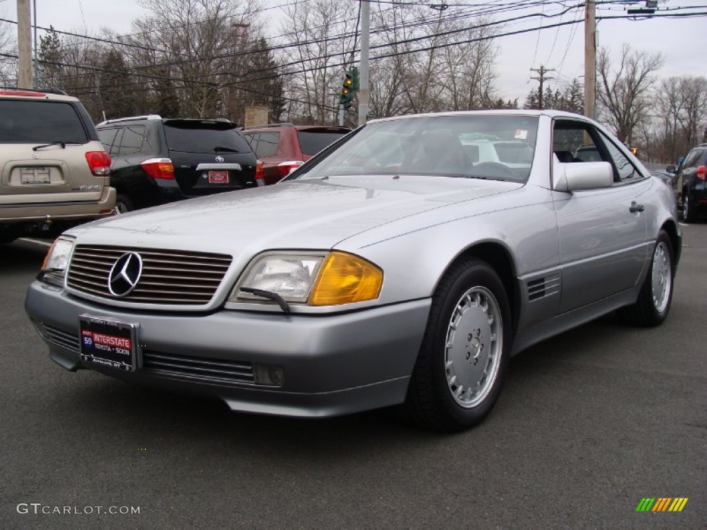 1991 SL Class 500 SL Roadster - Astral Silver Metallic / Blue photo #1