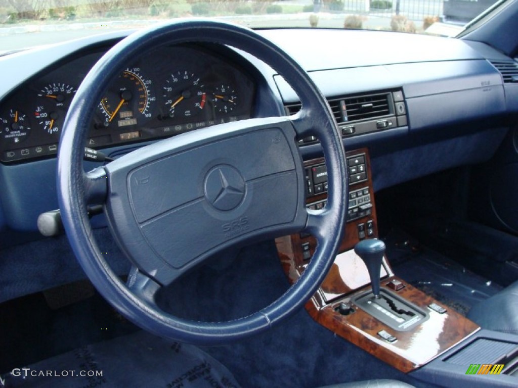 1991 Mercedes-Benz SL Class 500 SL Roadster Blue Dashboard Photo #59924018