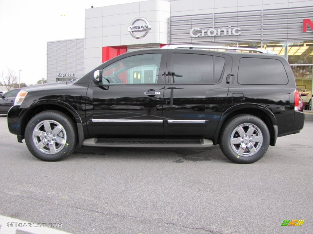 2012 Nissan armada platinum black #6