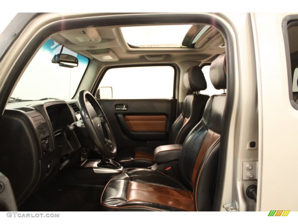 Ebony Black/Morroco Brown Interior 2006 Hummer H3 Standard H3 Model Photo #59925038