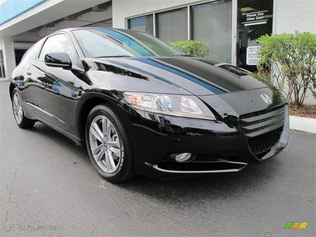 Crystal Black Pearl 2012 Honda CR-Z EX Sport Hybrid Exterior Photo #59925608