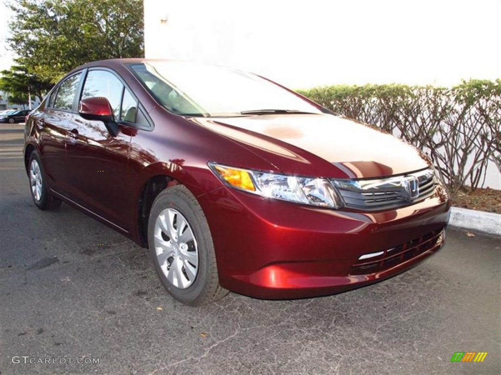 Crimson Pearl 2012 Honda Civic LX Sedan Exterior Photo #59926502