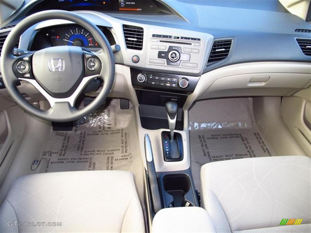 2012 Honda Civic LX Sedan Beige Dashboard Photo #59926532