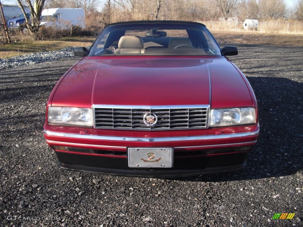 1993 Allante Convertible - Pearl Red / Natural Beige photo #2