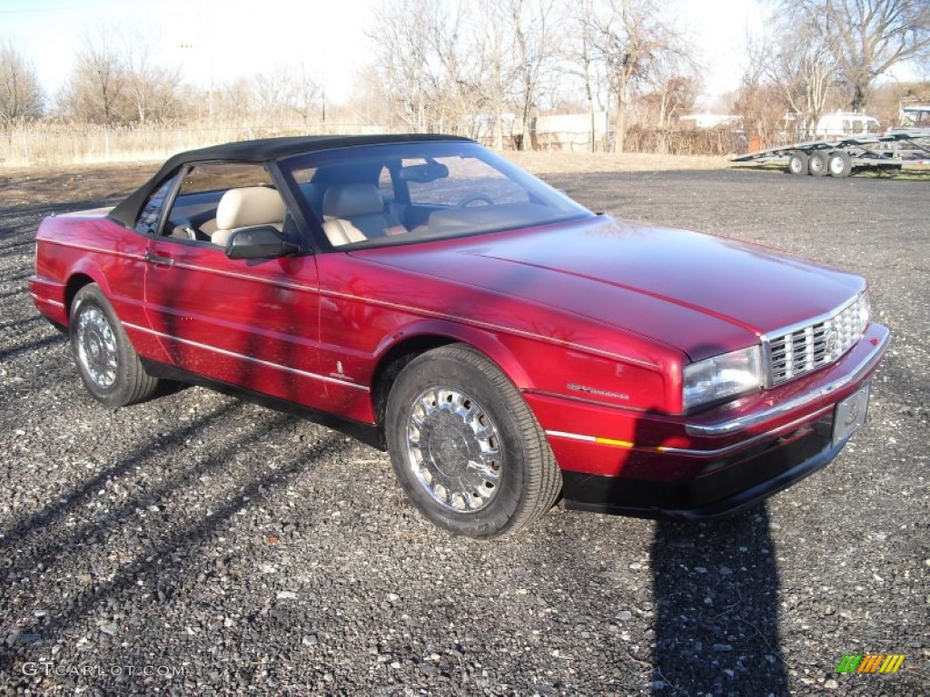 1993 Allante Convertible - Pearl Red / Natural Beige photo #3